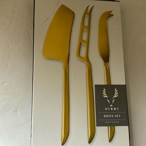 Viski Gold plated Cheese knives set